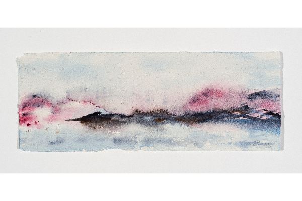 Making Space XII, watercolour on Saint Armand, 10x4 in.